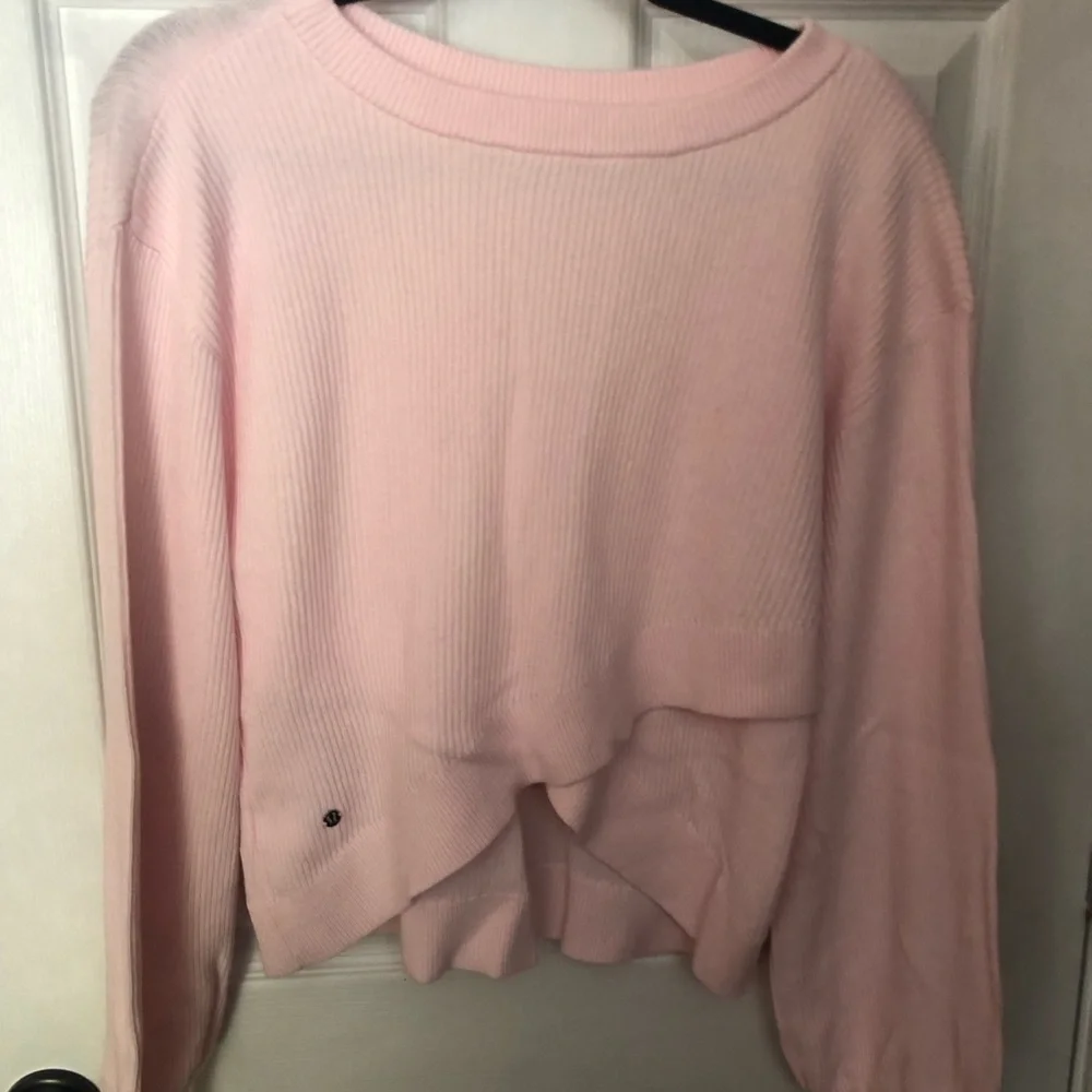 Lululemon Reversible Crossover Pink Sweater Sz S - Picture 2 of 5